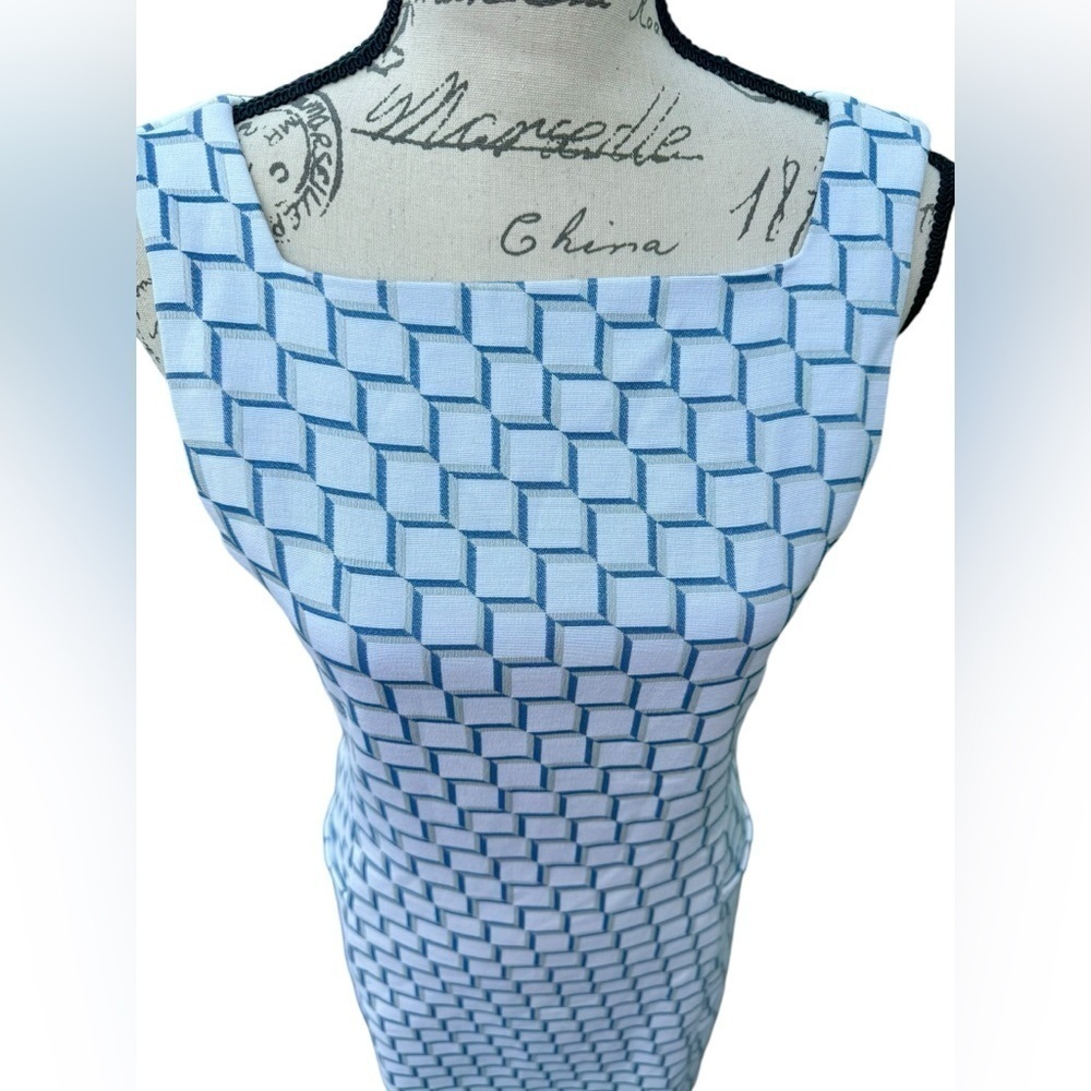 Theory Shift Dress Geometric Jaccard Womens Size 8 NWT - Picture 4 of 15
